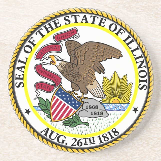Seal of Illinois Coaster (Front)