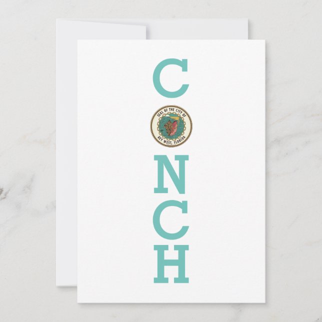 Seal of Key West, Florida Invitation (Front)
