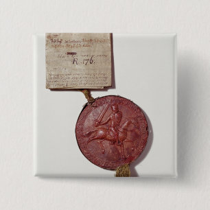 Seal of King Richard I 15 Cm Square Badge