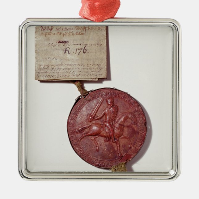 Seal of King Richard I Metal Tree Decoration (Front)