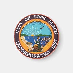 Seal of Long Beach, California Magnet