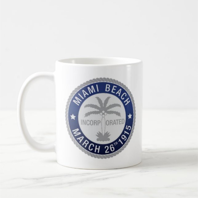 Seal of Miami Beach, Florida Coffee Mug (Left)