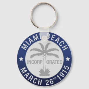 Seal of Miami Beach, Florida Key Ring