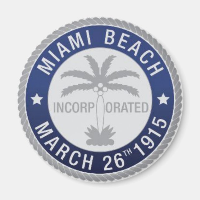 Seal of Miami Beach, Florida Magnet (Front)