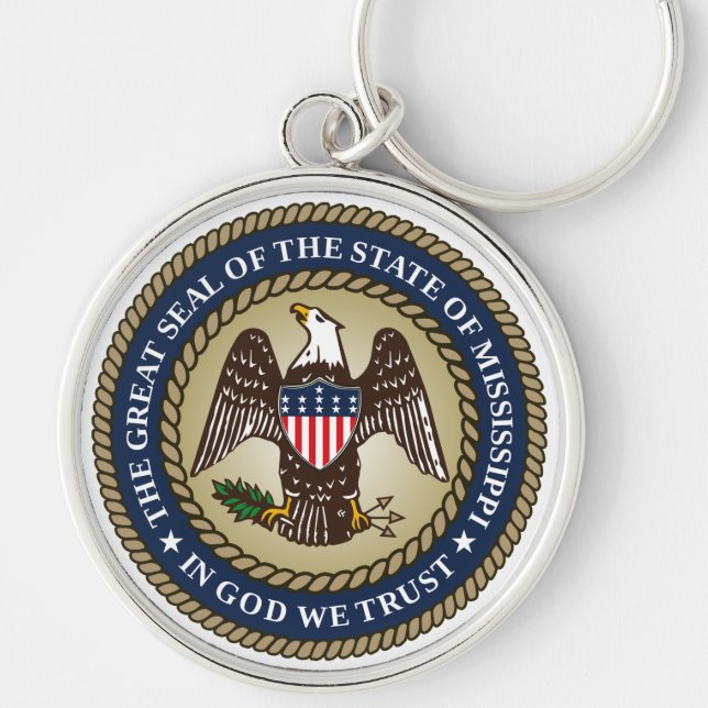 Seal of Mississippi Key Ring (Front)