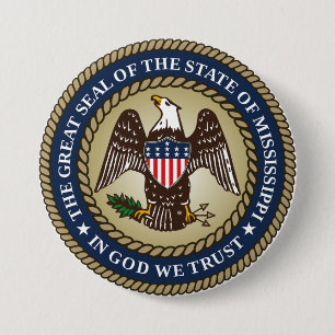 Seal of Mississippi (US State) 7.5 Cm Round Badge