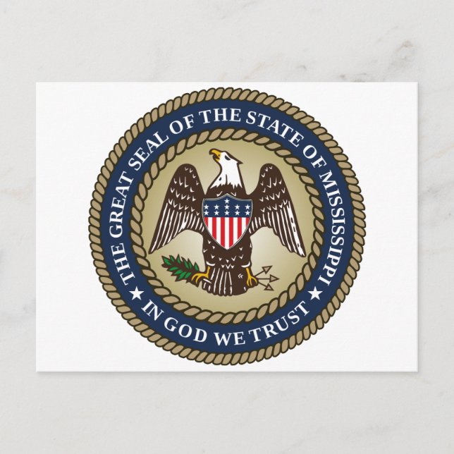 Seal of Mississippi (US State) Postcard (Front)