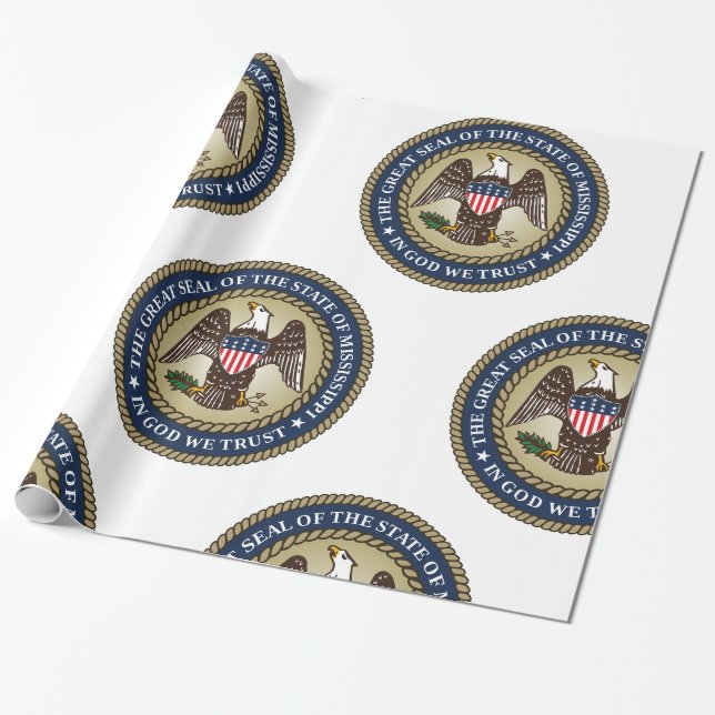 Seal of Mississippi Wrapping Paper (Unrolled)