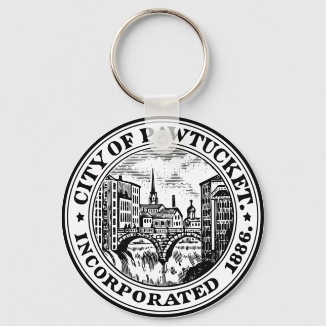 Seal of Pawtucket, Rhode Island Keychain (Front)