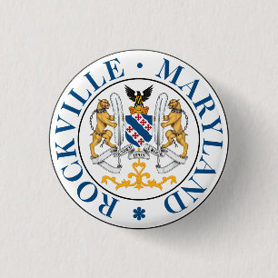 Seal of Rockville, Maryland  3 Cm Round Badge