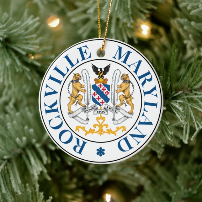 Seal of Rockville, Maryland  Ceramic Tree Decoration (Tree)