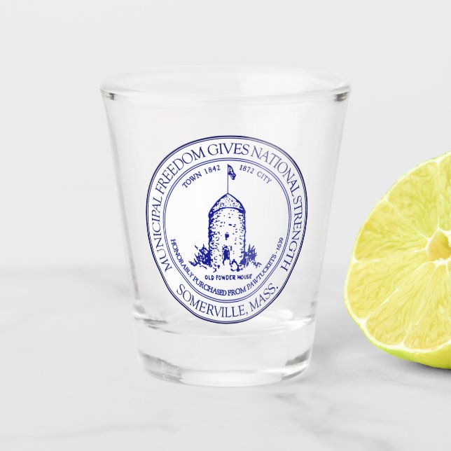 Seal of Somerville, Massachusetts Shot Glass (Front)