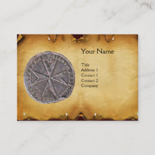 Seal of St. Stephen MONOGRAM parchment Business Card