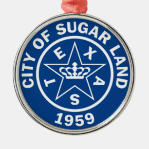 Seal of Sugar Land (Texas) Metal Tree Decoration