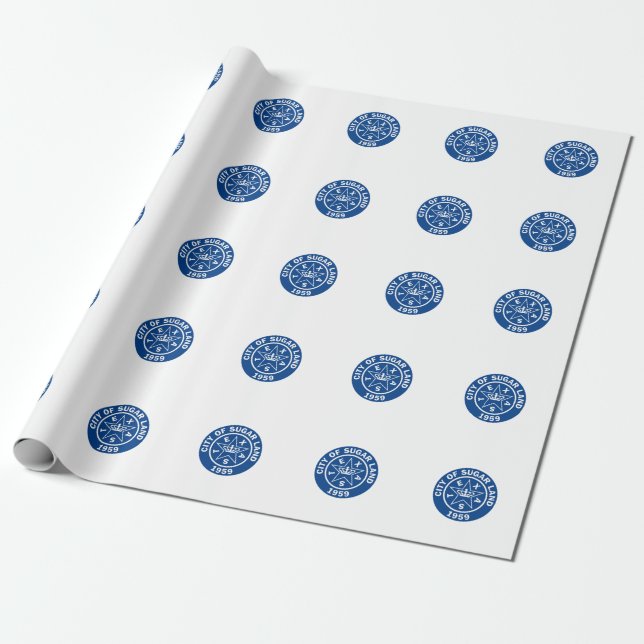 Seal of Sugar Land (Texas) Wrapping Paper (Unrolled)