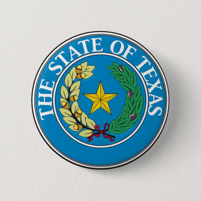 Seal of Texas 6 Cm Round Badge (Front)