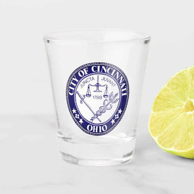 Seal of the City of Cincinnati, Ohio Shot Glass (Front)