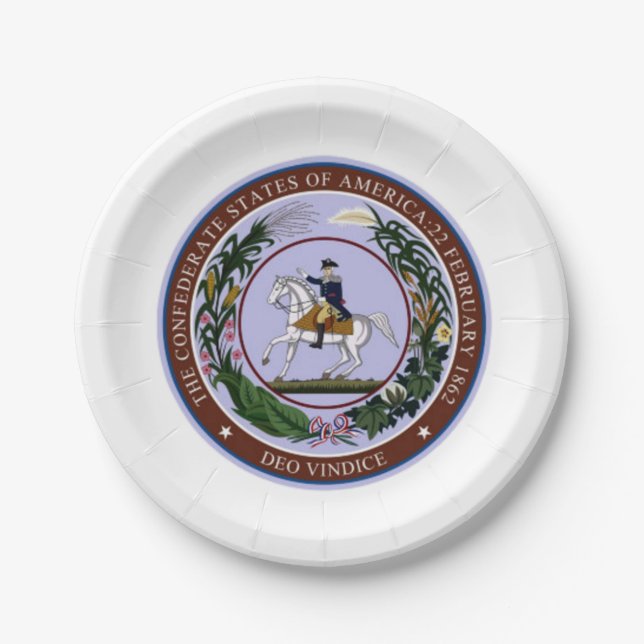 SEAL of the CONDEDERACY Paper Plate (Front)