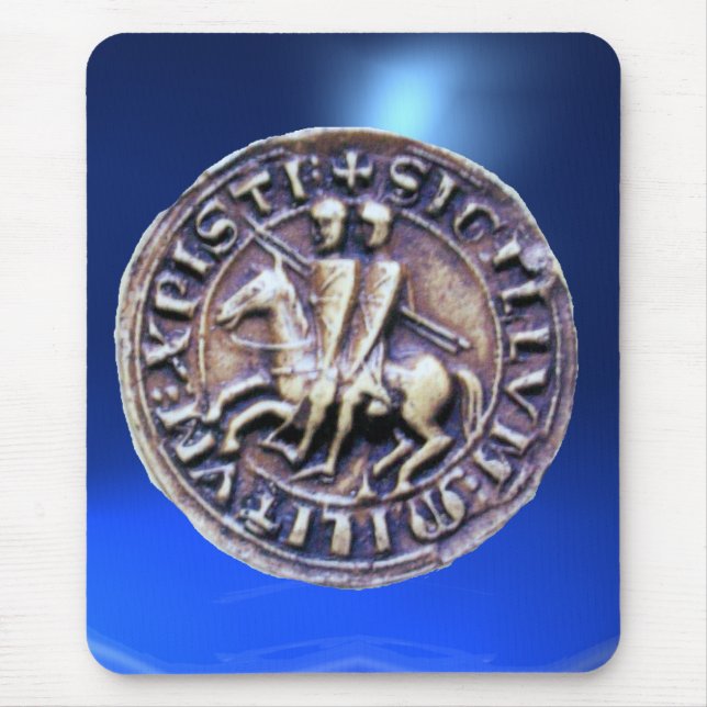 SEAL OF THE KNIGHTS TEMPLAR blue Mouse Pad (Front)