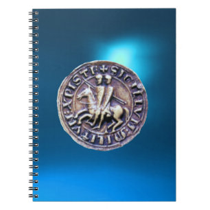 SEAL OF THE KNIGHTS TEMPLAR blue Spiral Notebook