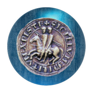 SEAL OF THE KNIGHTS TEMPLAR gem blue Cutting Board
