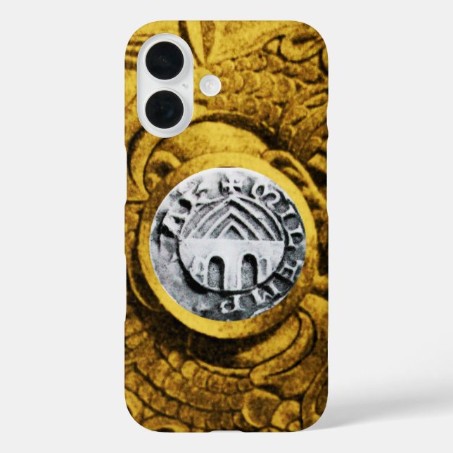 SEAL OF THE KNIGHTS TEMPLAR gold yellow Case-Mate iPhone Case (Back)