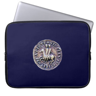 SEAL OF THE KNIGHTS TEMPLAR grey Laptop Sleeve