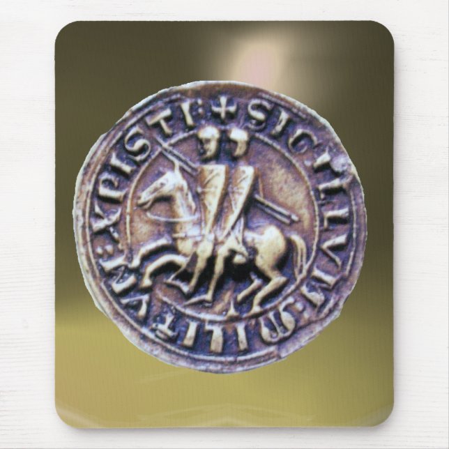 SEAL OF THE KNIGHTS TEMPLAR grey Mouse Pad (Front)