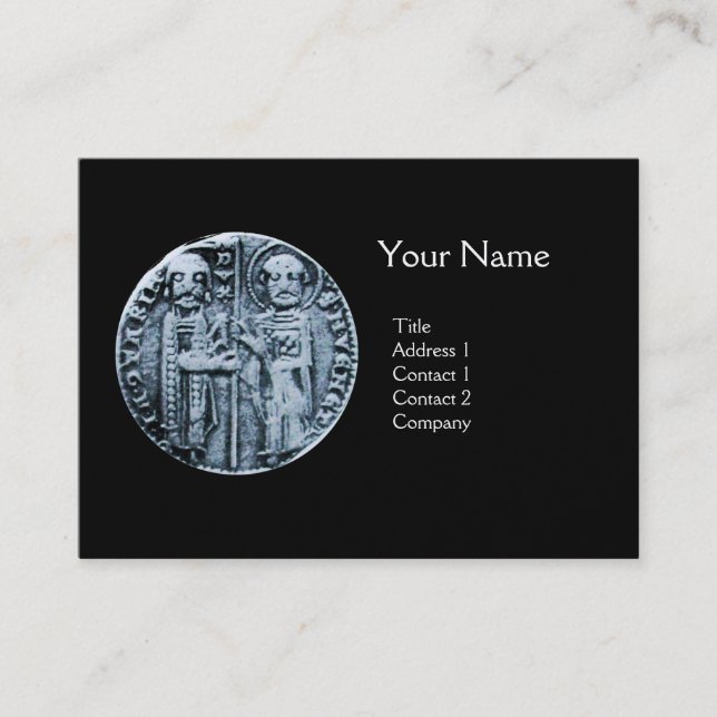 SEAL OF THE KNIGHTS TEMPLAR MONOGRAM platinum Business Card (Front)