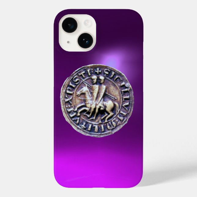 SEAL OF THE KNIGHTS TEMPLAR purple Case-Mate iPhone Case (Back)