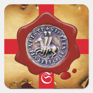 SEAL OF THE KNIGHTS TEMPLAR, Red Wax Monogram