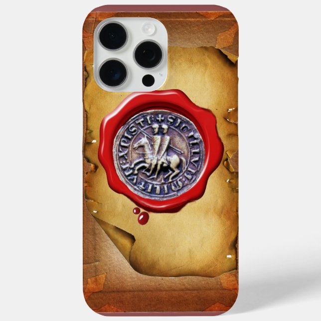SEAL OF THE KNIGHTS TEMPLAR wax parchment Case-Mate iPhone Case (Back)
