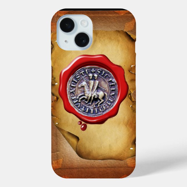 SEAL OF THE KNIGHTS TEMPLAR wax parchment Case-Mate iPhone Case (Back)