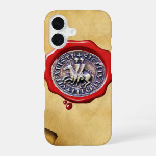 SEAL OF THE KNIGHTS TEMPLAR wax parchment iPhone 16 Case