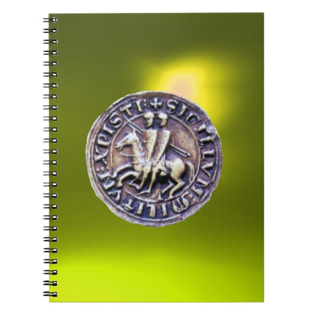 SEAL OF THE KNIGHTS TEMPLAR yellow Spiral Notebook (Front)
