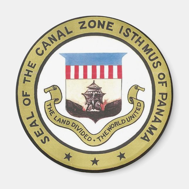 SEAL OF THE PANAMA CANAL ZONE MAGNET (Front)