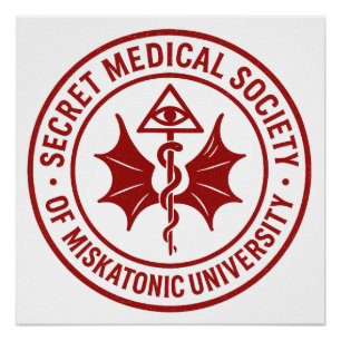 Seal of the Secret Medical Society Miskatonic Poster
