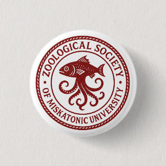 Seal of the Zoological Society of Miskatonic 3 Cm Round Badge