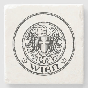 Seal of Vienna, AUSTRIA Stone Coaster