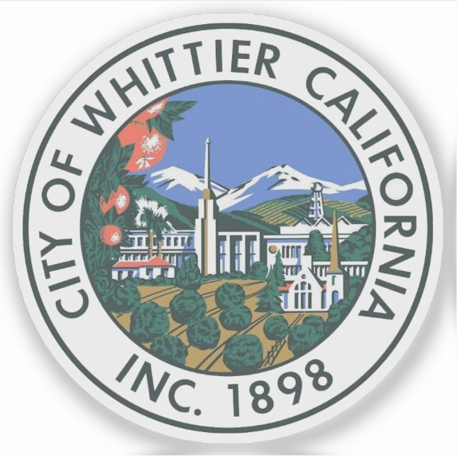 Seal of Whittier, California, USA (Front)