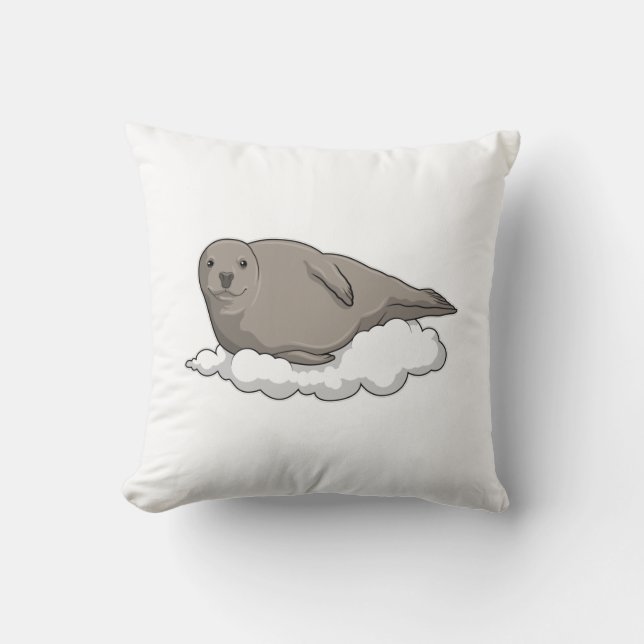 Seal on Clouds Cushion (Front)