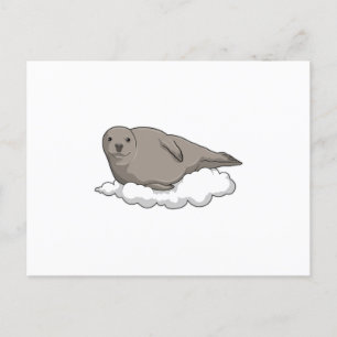 Seal on Clouds Postcard