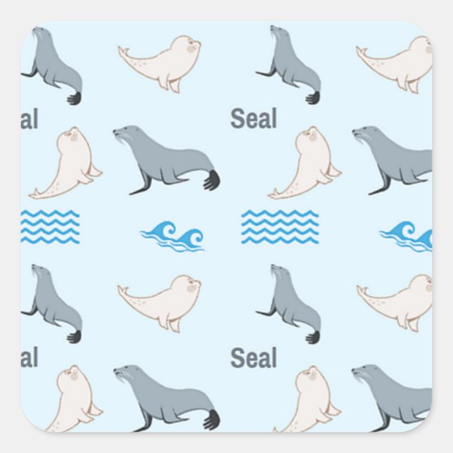 Seal pattern on blue (Front)