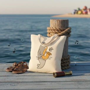 Seal Playing The Saxophone Tote Bag