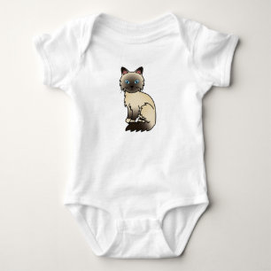 Seal Point Birman / Ragdoll Cat Baby Bodysuit