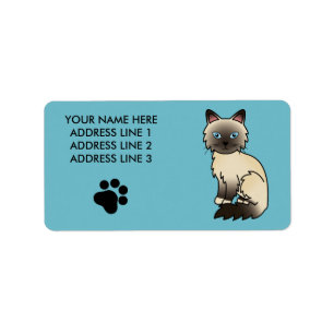 Seal Point Birman / Ragdoll Cat Label
