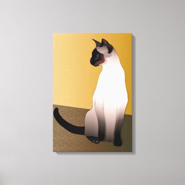 Seal Point Siamese Cat Canvas Print (Front)