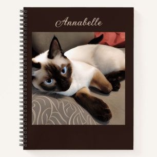 Seal Point Siamese Cat Portrait Journal