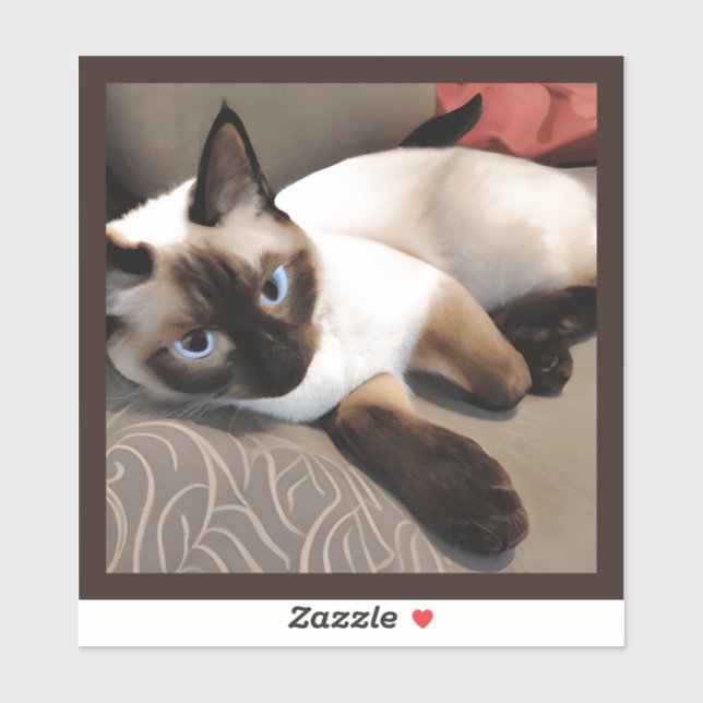 Seal Point Siamese Digital Portrait    (Sheet)