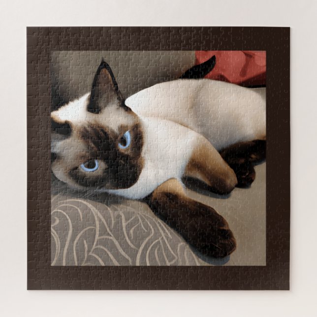 Seal Point Siamese Digital Portrait    Jigsaw Puzzle (Vertical)